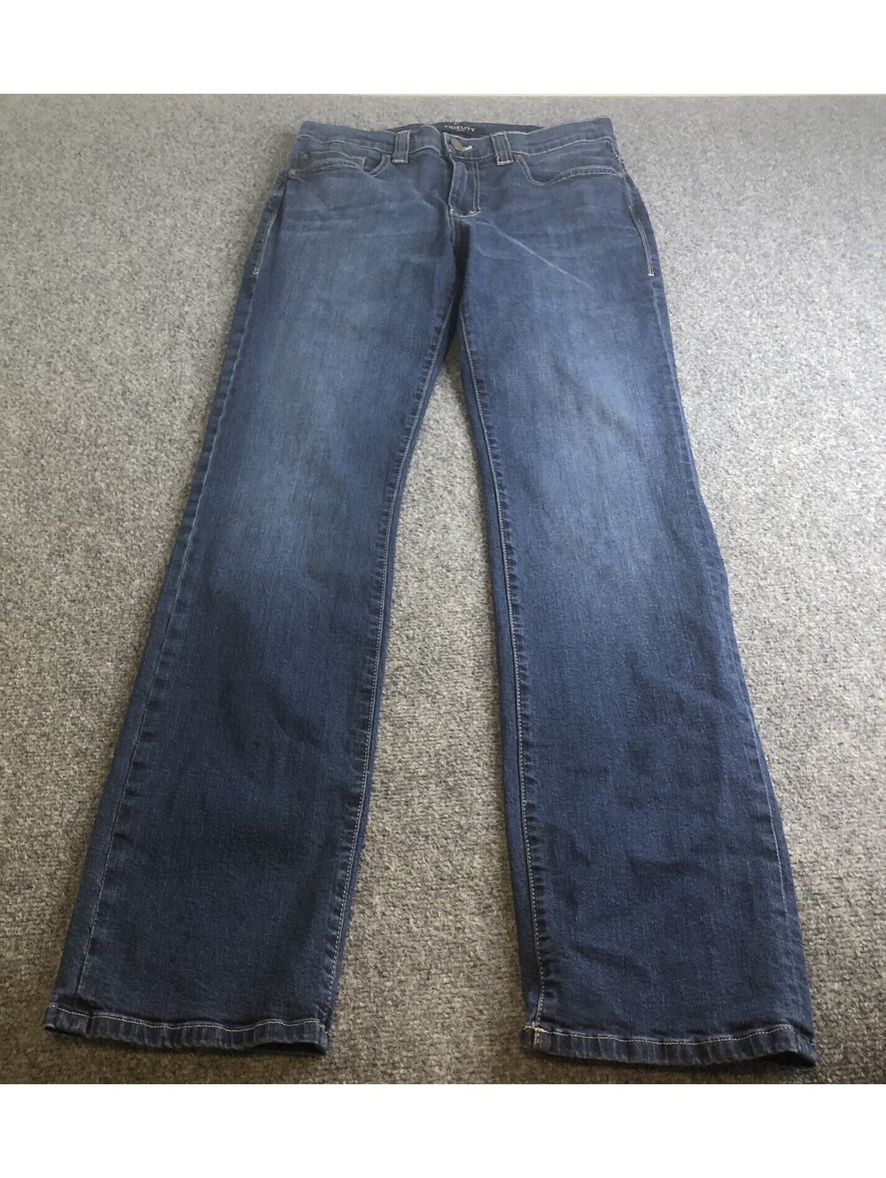 Fidelity Jeans Mens 32 32x34 Blue 50-11 Straight Leg Stretch Denim USA